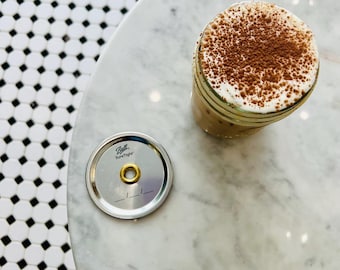 Upcycled Metal Mason Jar Straw Lid – Wide Mouth Travel Drinkware