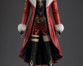 Tekken 8 Inspired Anna Williams Cosplay Leather Coat | Game Character Costume Jacket | Fighting Jacket