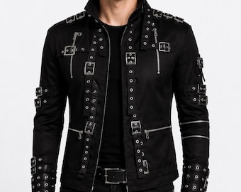 Michael Jackson Metal Rock Concert Jacket | MJ Bad Album Inspired Jacket | Iconic Costume