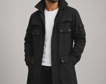 Men's NCR Ranger Duster Coat, Fallout New Vegas Inspired Cotton Trench Jacket