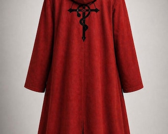 Edward Elric Red Wool Coat – Fullmetal Alchemist Cosplay Cloak
