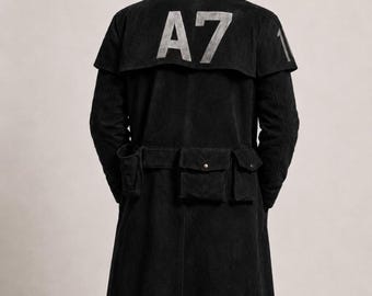 NCR Ranger Duster Coat, Fallout New Vegas A7 Suede Leather Trench Cosplay Costume