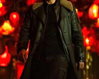 Handmade Henry Cavill Highlander Trench Coat | Connor MacLeod Cosplay Long Coat | Leather Jacket