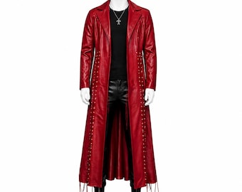 Maná Inspired Oye Mi Amor Red Leather Coat | Rock Concert Jacket | Tour Style