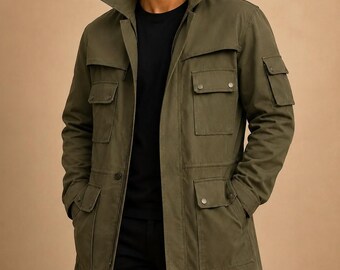 Men's NCR Ranger Cotton Duster Coat, Fallout New Vegas Inspired Cosplay Jacket