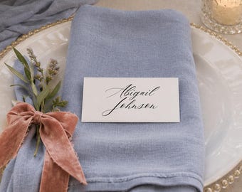 Editable Wedding Place Cards Canva Template, Printable Wedding Name Cards, Modern Reception Seating Cards, Instant Download
