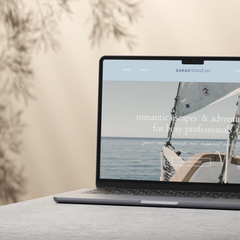 Travel Agency Website Template Luxury Travel Branding Design Canva Etsy