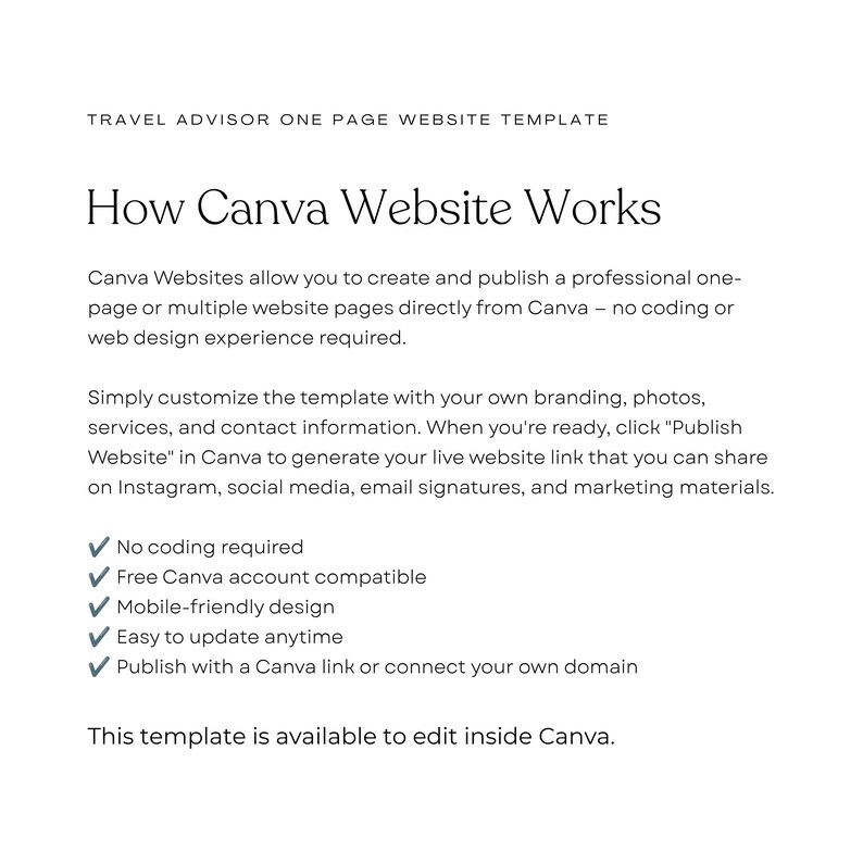 Travel Agency Website Template Luxury Travel Branding Design Canva