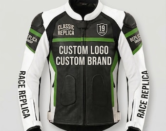 Custom Men Leather Jacket Motorbike Cosplay Personalized Racing Biker Armored Protective Gear