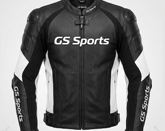 Custom Real Leather Jacket Men Armor Racing Motorbike Jacket Cosplay