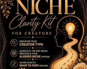Evaluación del tipo de creador / Cuaderno de trabajo para descubrir nichos de mercado / Planificador de estrategia de contenido / Guía de marca personal / Descarga en PDF