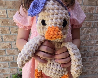 Pancake the Duck stuffy - Amigurami - Crochet Stuffy - Plush Animal - Lovey