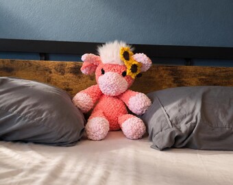 Sherbet the Highland Cow - Amigurami - Crochet Stuffy - Plush Animal