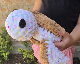 Sandie the Turtle Stuffy - Crochet Ice Cream Sandwich Plush Animal Toy