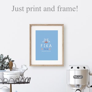 Fika Art Print: Scandinavian Hygge Coffee Gift (Downloadable)