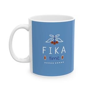 Fika Coffee Mug: Swedish Hygge Gift, Scandinavian Design