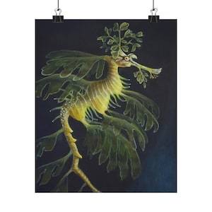 Leafy Sea Dragon Art Print: Peaceful Ocean Life Illustration