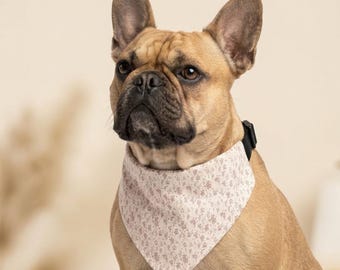 Adoption Dog Gift | Adjustable Dog Bandana Collar | Hearts and Home Floral No Tie Pet Scarf for Rescue Dogs
