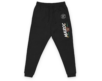 Jogginghose mit Blumenmuster und Stickerei von MOROCCO | Bestickte Jogginghose