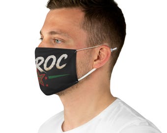Mondmasker met Marokkaans schrift en Marokkaanse ster | Kleuren van de Marokkaanse vlag, reisaccessoire