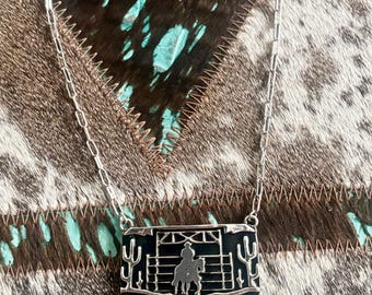 Midnight Ranch Silvertone Necklace