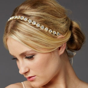 Rose Gold, Silver or Gold Headband with Genuine Preciosa Crystals - Bridal or Special Occasion!  FREE DOMESTIC SHIPPING