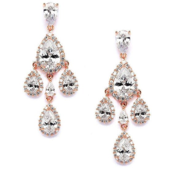 CZ CHANDELIER EARRINGS – Beloved Sparkles | Beloved Glamorous LLC