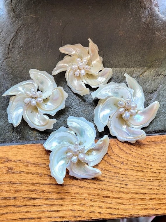 Mother of Pearl Handmade Flower Hair Accessory With Fresh - Etsy Mother of Pearl Handmade Flower Hair Accessory With Fresh - Etsy