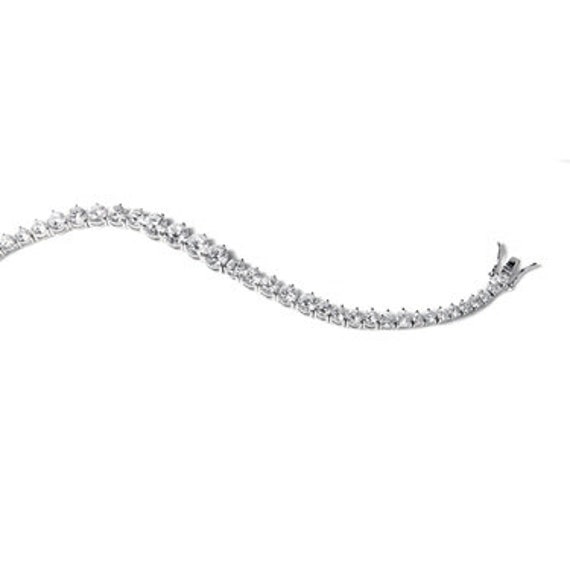 Adornia Rhodium-Plated Crystal Lariat Tennis Necklace, 15