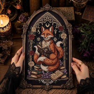 Kitsune Fox Cross Stitch Pattern | Witchy Reader Fox Digital PDF Instant Download