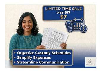 Co-Parenting Planner Custody Tracker Shared Parenting Organizer, Custody Schedule Template, Expenses & Communication Log, Digital PDF