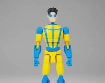 3d printed Articulated Invincible Action Figure 3D Printed Superhero Toy Model D