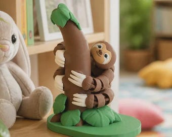 3D-geprint luiaard Flexi Tree-speelgoed - schattig scharnierend dier