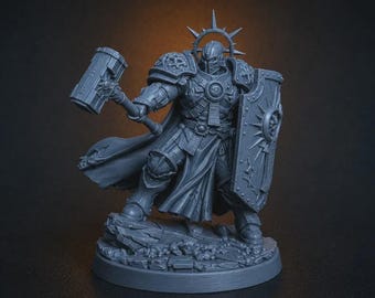 3D-geprinte Paladin Warrior-tank DnD