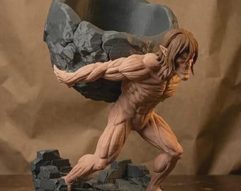 3d printed Epic Attack Titan (Eren) Statue - Desk Organizer