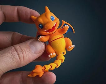 3d printed Articulated Charizard Dragon Keychain