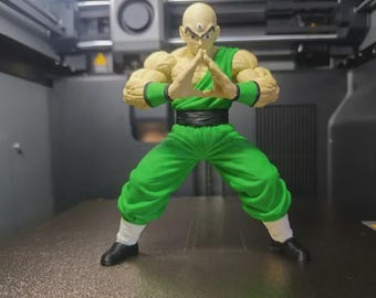 3d printed Tien Shinhan DRAGON BALL MULTICOLOR 4in