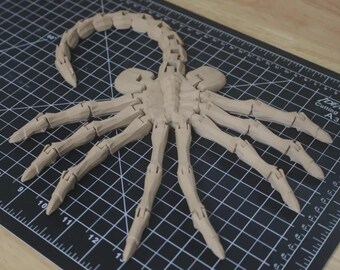 Articulated Alien Facehugger 3D Printed Flexible Toy Movie Replica Desk Gadget