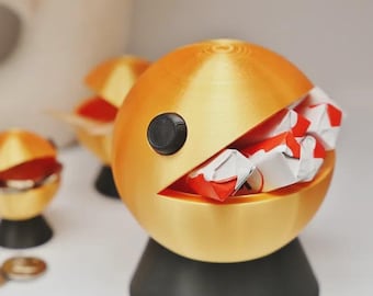 Pac-Man Desk Organizer Storage Bowl - 3D Printed Retro Gaming Candy Coin Holder
