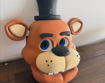 3d printed WITH EYES! Freddy Fazbear Mask - Wall Mounted