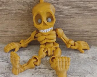 3d printed Articulated Skeleton Fidget Toy 3D Printed Flexible Multi Jointed Fig