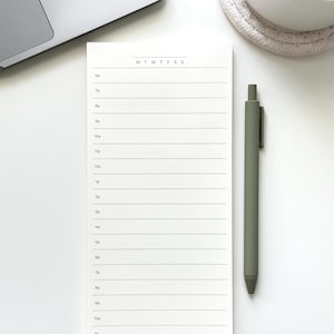 Hourly Schedule Notepad | 4"x8.5" Planning and Organization Desk Pad | Day Planner
