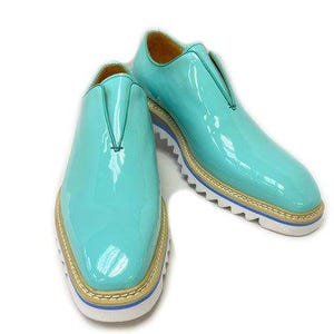 mint green dress shoes mens Royal Shoes Mint Green Wavy Print Smoking Slip-on Red Bottom Men's Dre  CC  Suits