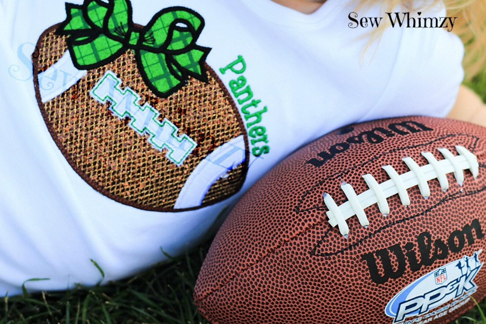 Football Appliqued Shirt Team Embroidered Shirt Etsy