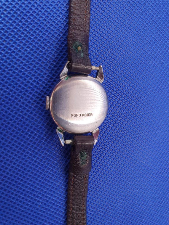 Rare Vintage 1940s Oris Scarab Mechanical Watch | Swiss Made 7 Jewels Manual Wind | Subsidiary Seconds Dial | Project / Repairs / Spares View 5