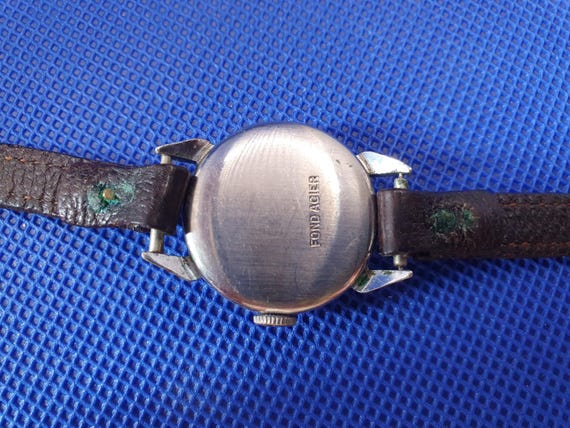 Rare Vintage 1940s Oris Scarab Mechanical Watch | Swiss Made 7 Jewels Manual Wind | Subsidiary Seconds Dial | Project / Repairs / Spares View 4