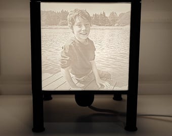 Gepersonaliseerde lithofaanlamp met 5 foto's | Verwisselbare afbeeldingszijden | Op maat gemaakt 3D-nachtlampje