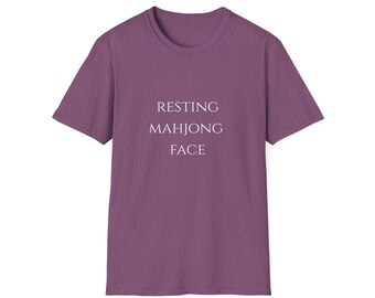 Resting Mahjong Face T-Shirt | Mahjong Player Tee, Game Night Shirt