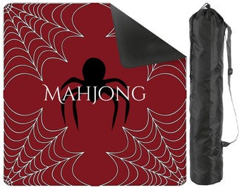 Mahjong Mat Gothic Spider Web | Large Mahjong Table Mat | Dark Mahjong Accessories | Mahjong Gift | Mahjong Mortis