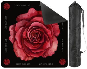 Mahjong Mat Dark Rose Gothic | Large Mahjong Table Mat | Dark Accessories | Mahjong Gift | Mahjong Mortis